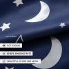 XIANGPEIFBH Shimmering Stars and Moon Blackout Curtains for Kids' Room, Custom Size 133 W x 241 H cm, Set of 2 view 3