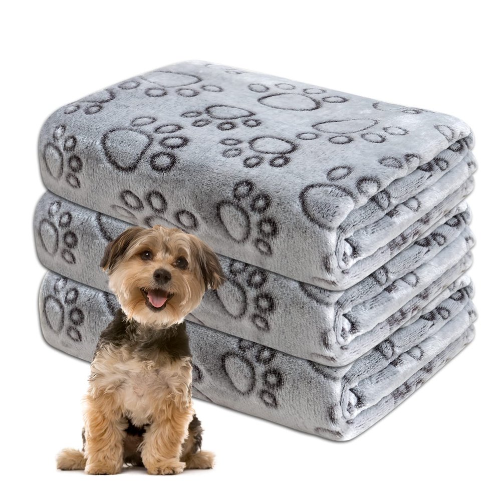 Gorgelly 1 Pack 3 Dog Blanket, Soft Washable Pet Blanket