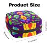 Sanitary Pad Storage Bag, Colorful Skull Menstrual Cup, Portable Period Pouch for Girls and Women view 3