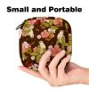 Women's Pad Storage Bag, Retro Pink and White Floral Bird Pattern view 2