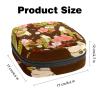 Women's Pad Storage Bag, Retro Pink and White Floral Bird Pattern view 3