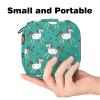 Women's Sanitary Pad Storage Bag, Menstrual Cup Pouch, Large-Capacity Organizer, Unicorn Horse Star Pattern view 2