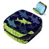 Ocean Sea Shark Pattern Period Storage Bag for Women and Girls view 1