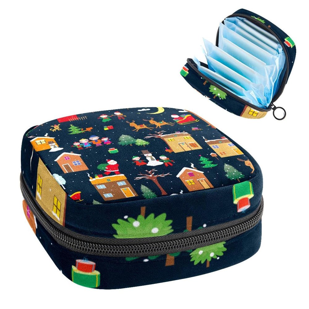 Portable Sanitary Product Storage Pouch with Zipper