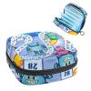 Portable Blue Menstrual Product Storage Bag with Zipper view 1