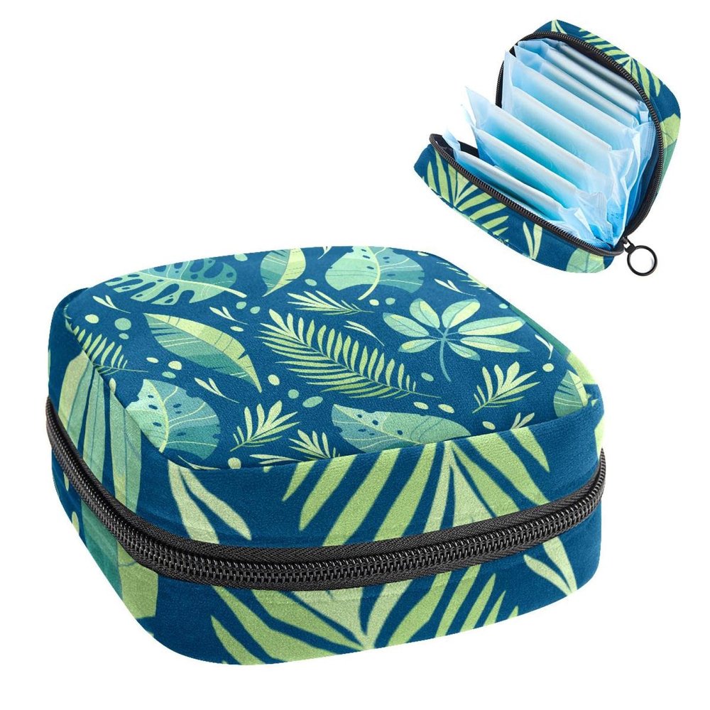 Zippered Floral Period Product Storage Pouch