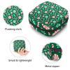 Women’s Period Product Storage Bag, Portable Zipper Pouch, Green Christmas Candy Pattern view 3