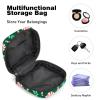 Women’s Period Product Storage Bag, Portable Zipper Pouch, Green Christmas Candy Pattern view 4