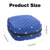 Portable Period Product Storage Bag, White and Blue Polka Dot view 2