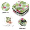 Women's Period Product Storage Pouch with Zipper, Tropical Flowers and Leaves view 3