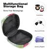 Women's Period Product Storage Pouch with Zipper, Tropical Flowers and Leaves view 4