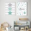 Sarah Duke 2-Piece Nursery Poster Set, Blue Stars, Unframed, A4 (21 × 30 cm) view 1