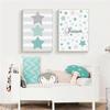 Sarah Duke 2-Piece Nursery Poster Set, Blue Stars, Unframed, A4 (21 × 30 cm) view 3
