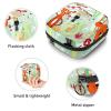 Women's Period Product Storage Bag, Green Animal Pattern view 3
