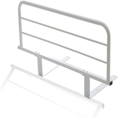 HAPPLiGNLY Bed Rail Bedside Guard for Elderly Adults, Metal Safety Bar, White (120 cm + 20 cm)