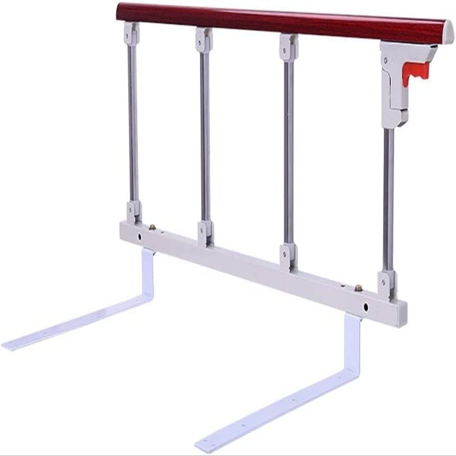 HAPPLiGNLY Folding Bed Rail, Stainless Steel Bed Handrail, 96 x 40 cm