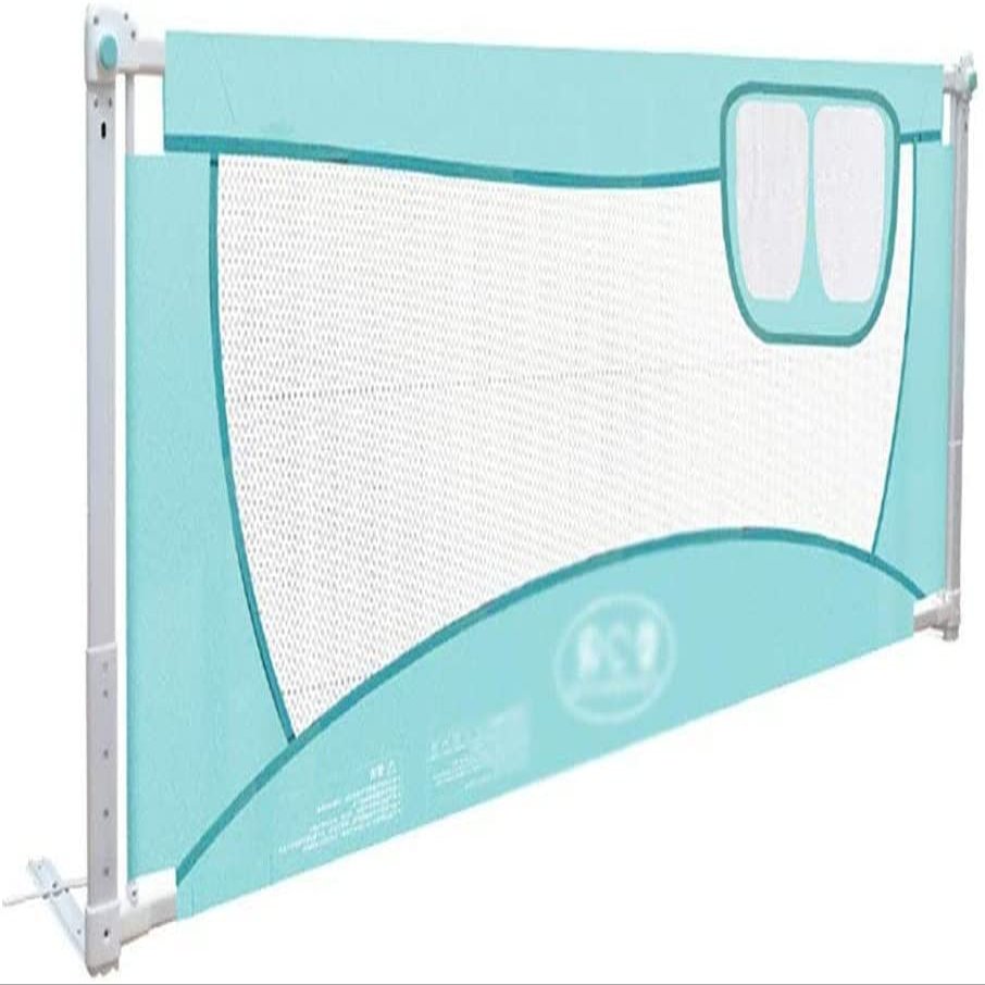 HAPPLiGNLY Bed Rail with Vertical Lift, Adjustable Height, for Full/Queen-Size Beds, Blue, 180 cm
