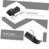 Beavorty 2-Pack Black Leather Lipstick Holders for Women with Removable Keychains view 4