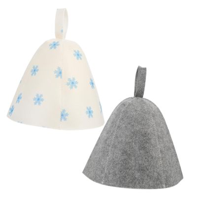 Beavorty Felt Sauna Hats for Women, 2 Pcs., Thickened Bath Caps
