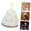 Beavorty Felt Sauna Hats for Women, 2 Pcs., Thickened Bath Caps view 3