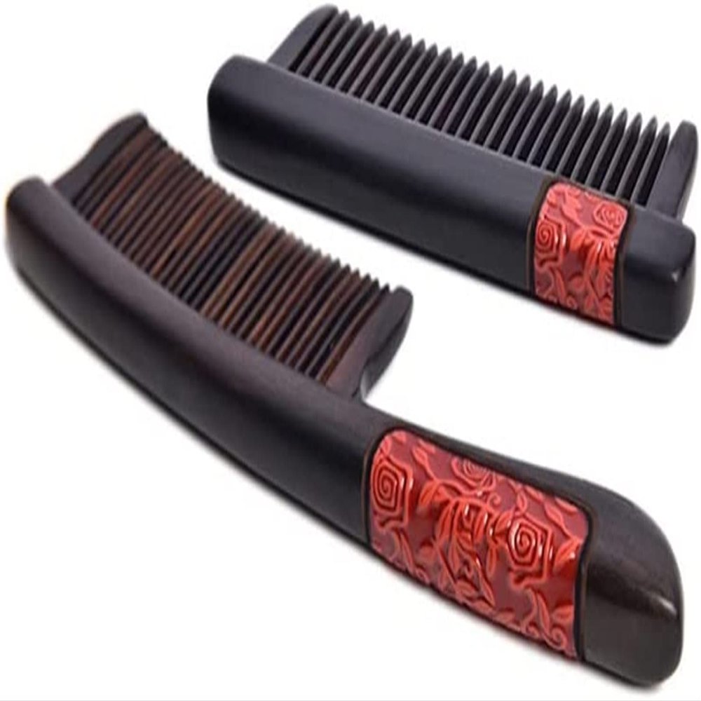 TATSEN Gift Box Flower Brocade Comb, Portable Massage Comb for Long and Short Hair