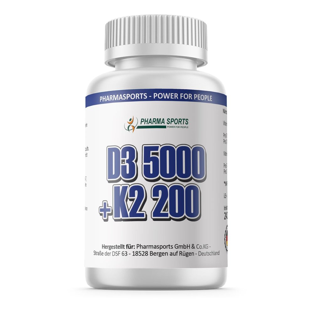 Vitamin D3 + K2 Depot – 240 Tablets with 5,000 IU D3 + 200 mcg K2 per Tablet – 99.5%+ All-Trans