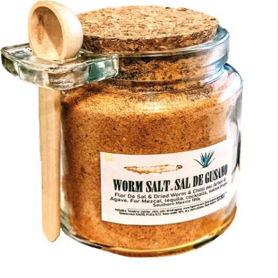 Mexican Salt Made from Dried Worms in an Elegant Bottle, 180 g