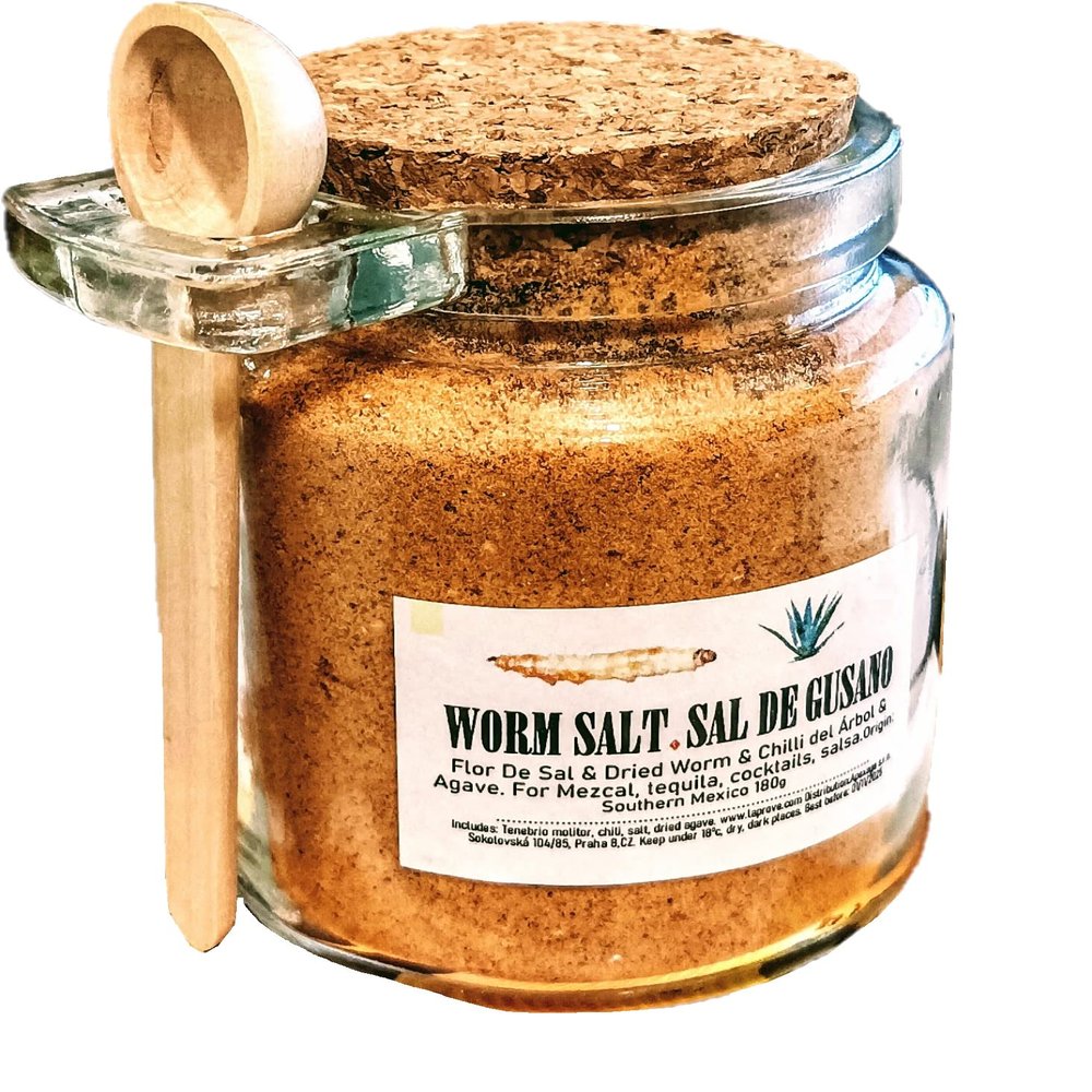 Mexican Salt Made from Dried Worms in an Elegant Bottle, 180 g