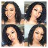 Curly Lace Front Human Hair Wig, 13x4, Brazilian Deep Wave Short Bob, 180% Density view 4
