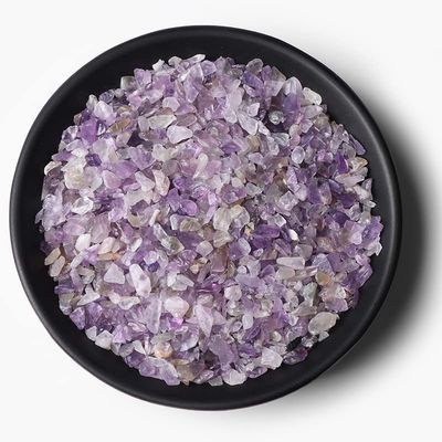 HZLXF1 Hole-Free Chip Stone, Colorful Jasper, Garnet and Fluorite for Home Aquarium Decoration – Amethyst No. 15, 20 g