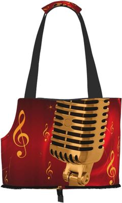 Microphone Abstract Musical Soft-Sided Travel Pet Carrier