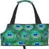 Peacock Feather Soft-Sided Travel Pet Carrier Tote view 1