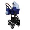 BabyLux Optimal 2-in-1 Baby Stroller with Bassinet, Red Tulips, Black Frame view 2