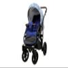 BabyLux Optimal 2-in-1 Baby Stroller with Bassinet, Red Tulips, Black Frame view 3