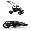 BabyLux Optimal 2-in-1 Baby Stroller with Bassinet, Red Tulips, Black Frame view 4