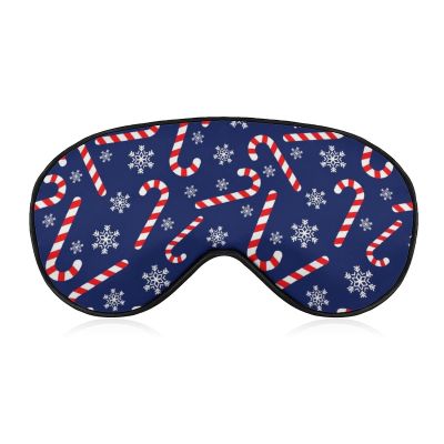 Silk Eye Mask, Snowflake, Candy Cane, American Flag and Color Patterns, Sleep Mask with Elastic