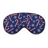 Silk Eye Mask, Snowflake, Candy Cane, American Flag and Color Patterns, Sleep Mask with Elastic view 1