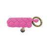 Dog Waste Bag Dispenser – 100% Handmade (Pink, Gold-Colored) view 1