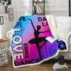 Homewish Girls’ Ballet Throw Blanket, 75 x 100 cm, Blue-Purple Gradient view 1