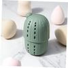 Cabilock 3 Sets Silicone Makeup Sponge Storage Boxes with Lids, 2 Pieces Each view 3