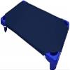 Toddler Bed Fitted Sheet, Mattegre 4, Elastic Loops, 100% Cotton, 58 x 139 cm, Navy Blue view 1