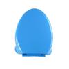 Samnuerly Blue Anti-Bacterial Toilet Seat with Soft-Close Lid, 44–47 × 36 cm view 1