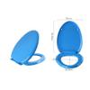 Samnuerly Blue Anti-Bacterial Toilet Seat with Soft-Close Lid, 44–47 × 36 cm view 2