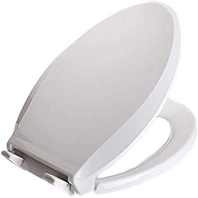 Samnuerly Universal O-Shaped Toilet Seat with Soft-Close Hinge, Antibacterial, 47.3 x 36 cm