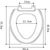 Samnuerly Universal O-Shaped Toilet Seat with Soft-Close Hinge, Antibacterial, 47.3 x 36 cm view 2