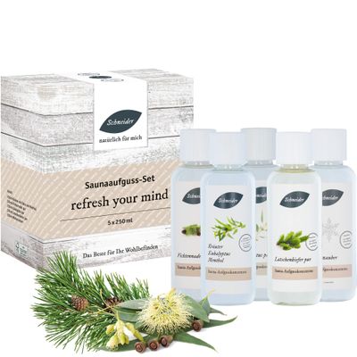 Saunabedarf Schneider Refresh Your Mind Sauna Infusion Set – 5 x 250 ml
