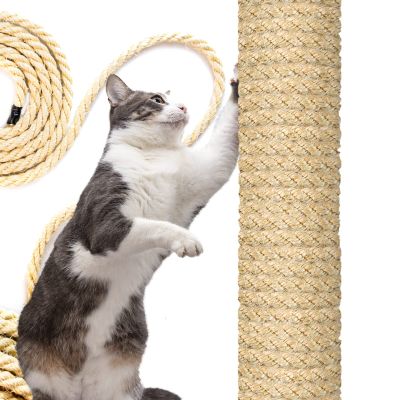 DQ-PP Sisal Rope, 25 m, 10 mm Thick, Natural Rope for Cat Trees