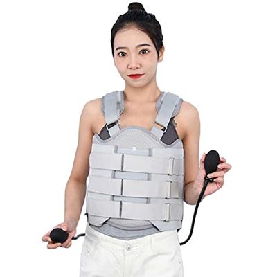 Samnuerly Thoracolumbar Fixation Brace, Full Back Support, Inflatable Posture Corrector, Women's M