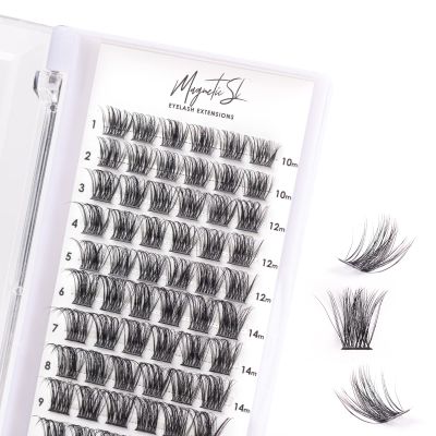 72-Piece DIY Cluster Lashes, C/D Curl, 10–16 mm