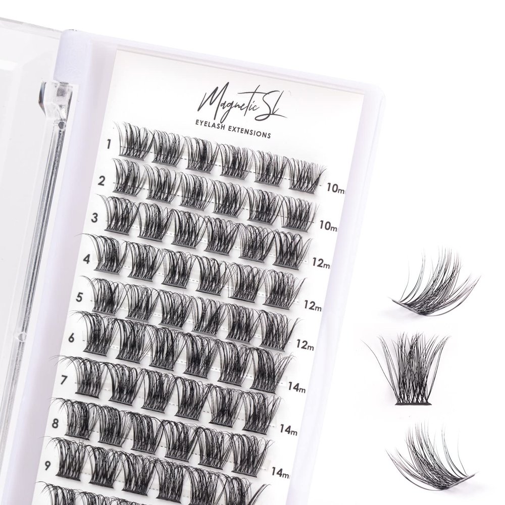72-Piece DIY Cluster Lashes, C/D Curl, 10–16 mm